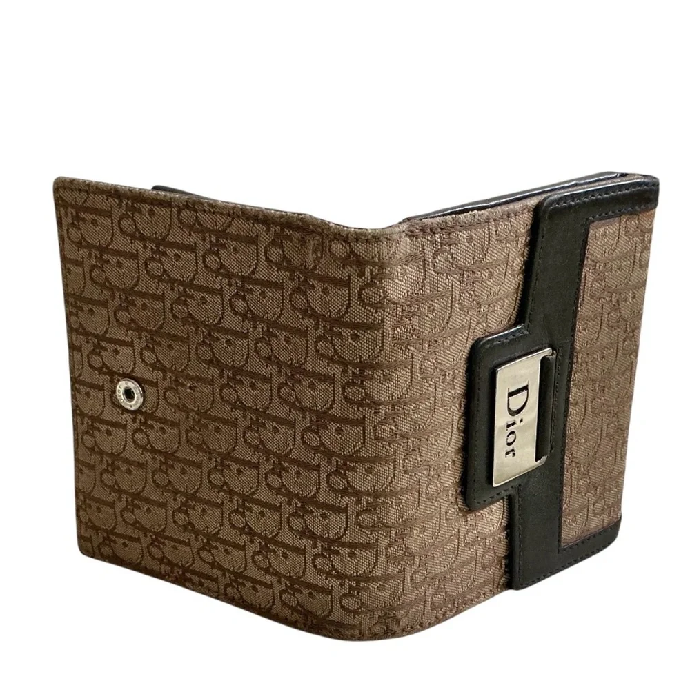 Christian Dior Brown Trotter Compact Wallet